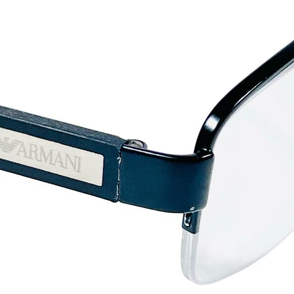 Emporio Armani Half Rim Designer Eyeglasses EA1029 56 18 140 Black Frames Used - Picture 15 of 15